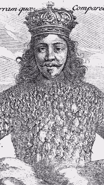 リヴァイアサン。よく見ると無数の人びとが集まってできている。